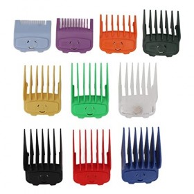 10pcs Clipper Peignes Guides pour Couper les Cheveux de Différentes Longueurs, Dents Arrondies Sûres et Confortables Tondeuse
