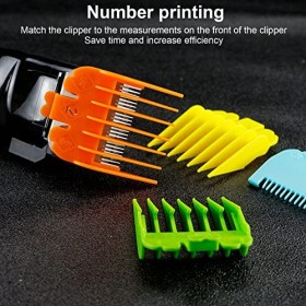 10pcs Clipper Peignes Guides pour Couper les Cheveux de Différentes Longueurs, Dents Arrondies Sûres et Confortables Tondeuse