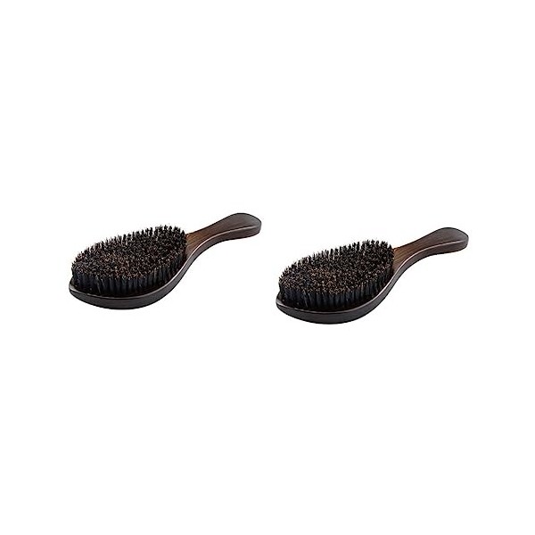 FRCOLOR 2 Pièces Brosse À Cheveux En Bois Brosse À Cheveux Portable Manche En Bois Brosse À Poils Brosse À Cheveux Pour Homme