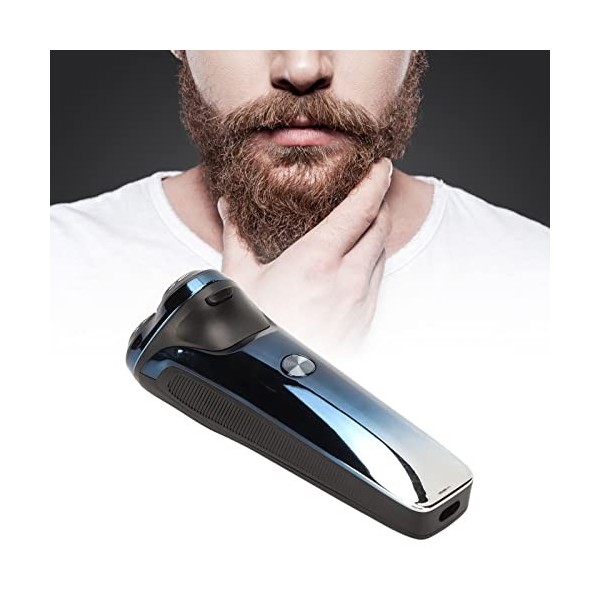 ADFBL Tondeuse À Barbe pour Hommes, Tondeuse À Cheveux LCD, Bleu USB Rechargeable Intelligent Étanche Électrique, Hommes Tond