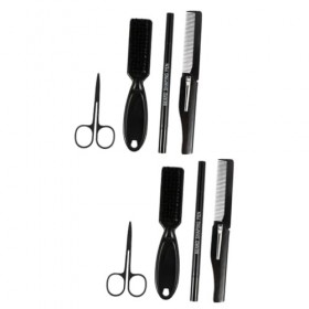 POPETPOP 8 Pièces Ensemble De Stylo À Moustache Peignes À Cheveux Pour Hommes Ciseaux À Barbe Crayon À Barbe Avec Brosse Oeil