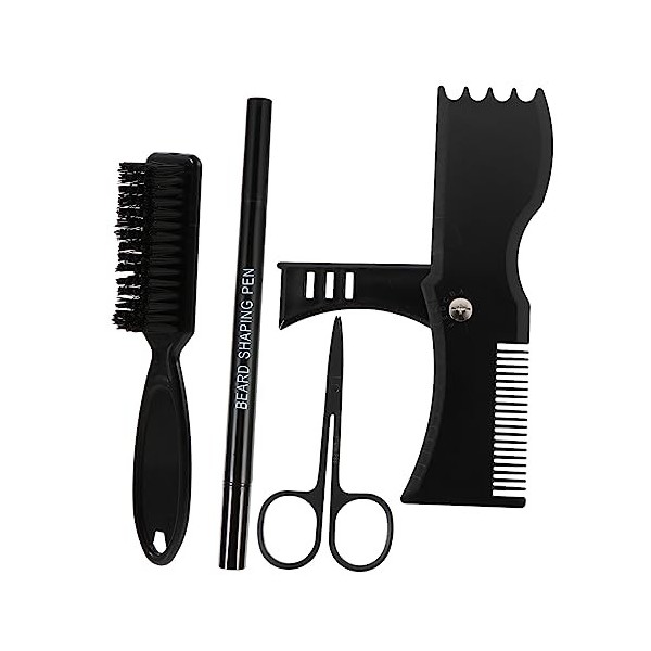 minkissy 8 Pièces Ensemble De Stylos À Moustache Peigne De Coiffure Barbe Brosse De Marié Kits De Rasage Pour Hommes Modèle D