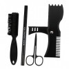 minkissy 8 Pièces Ensemble De Stylos À Moustache Peigne De Coiffure Barbe Brosse De Marié Kits De Rasage Pour Hommes Modèle D