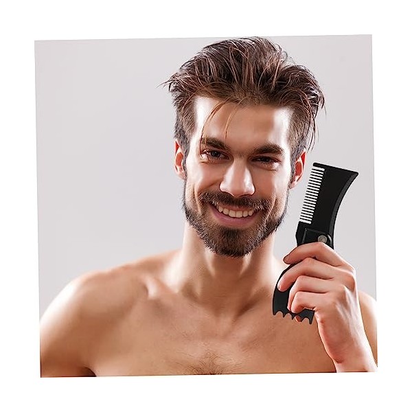 minkissy 8 Pièces Ensemble De Stylos À Moustache Peigne De Coiffure Barbe Brosse De Marié Kits De Rasage Pour Hommes Modèle D