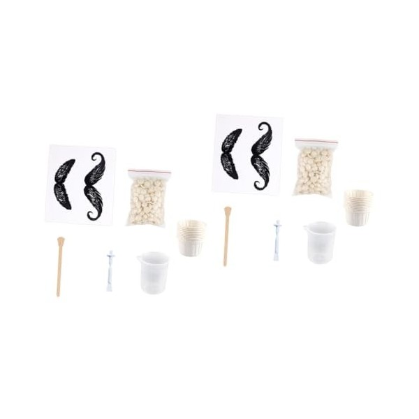 FOMIYES 3 Ensembles De Crème Dépilatoire Pour Le Nez Gobelet En Papier Tige DÉpilation De La Cire Pour Le Nez Et La Barbe Ép