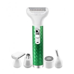 Rasoir multifonction sans fil portable pour femme - Outil dépilation - Recharge USB - Épilateur pour le visage - Avec tête f