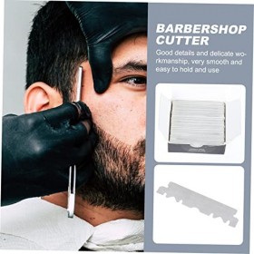 FOMIYES 300 Pcs Lame De Rasoir Barbershop Cutter Barbe Rasoir Lame Visage Cutter Hommes Rasage Droit Rasoirs Vieux Barbe Raso