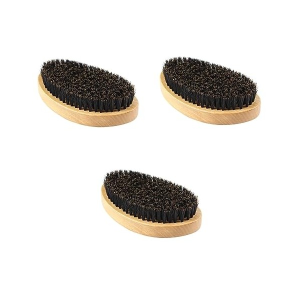 FOMIYES 3 Pièces Brosse Pour Hommes Brosse À Barbe Peigne À Barbe Brosse À Cheveux Homme Soin Bambou