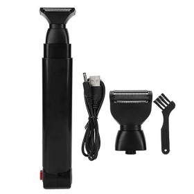 Rasoir électrique pour le dos - Portable USB rechargeable - Double face - Outil dépilation du corps - Pliage de sécurité arr