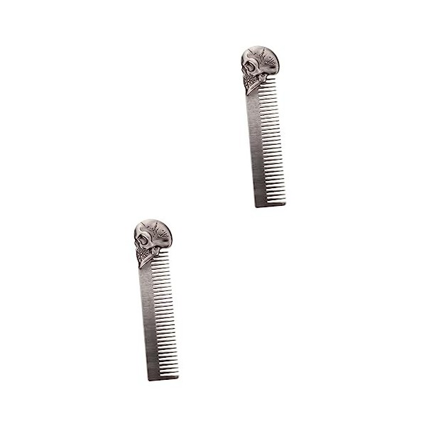 FOMIYES 4 Pièces Peigne à Huile De Barbe Peigne à Barbe à Dents Fines Peigne Portefeuille Moustache Peigne à Barbe De Poche P