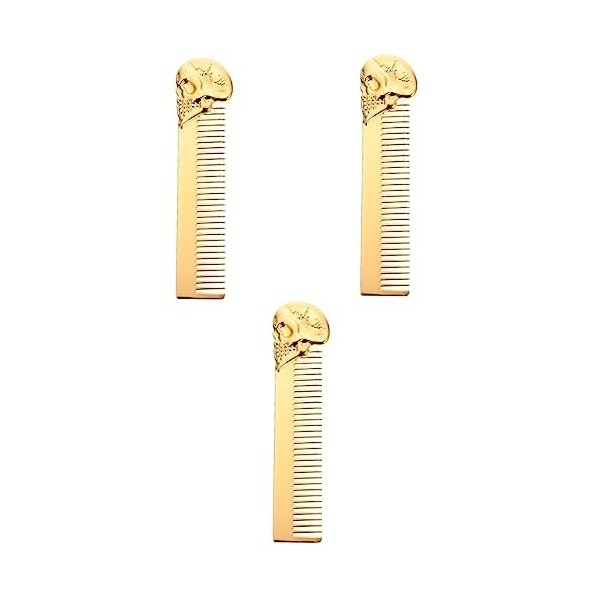 FOMIYES 4 Pièces Peigne à Huile De Barbe Peigne à Barbe à Dents Fines Peigne Portefeuille Moustache Peigne à Barbe De Poche P