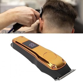 Tondeuse à Cheveux électrique, Tondeuse à Cheveux à Lame en Forme de R Rechargeable avec Peigne Guide 5 Pièces pour Hommes po