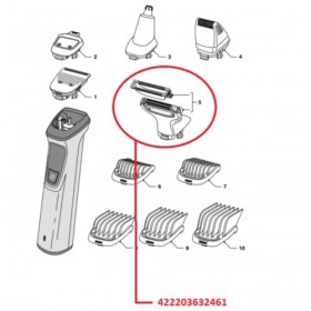 Tête de marié Tête de toilettage pour le corps Compatible avec tondeuse à barbe Philips