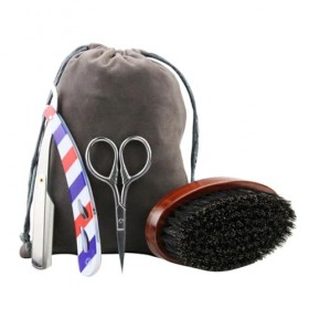 Beaupretty 1 Ensemble De Peignes À Barbe Rasoir Professionnel Ciseaux À Moustache Brosse À Barbe Et Ciseaux Ciseaux De Coupe 