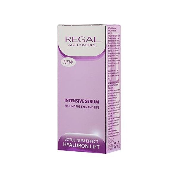 REGAL Age Control | Sérum Anti-Rides Contour des Yeux et des Lèvres avec Acide Hyaluronique et Vitamine E | Hydratation inten
