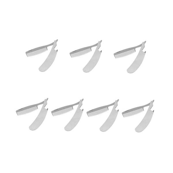 minkissy 6 Pièces Peigne Pliant Poche Multioutil Peigne À Barbe Pour Hommes Peigne Pour Hommes Moustache Peigne De Toilettage