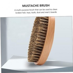 minkissy Lot de 8 brosses à barbe portables pour homme - Peigne à barbe portable en bois de sanglier - Kit de toilettage pour