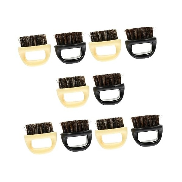 FRCOLOR 10 Pièces Peigne à Barbe Homme Brosse Lissante Propre Brosse à Barbe Portative Brosse à Barbe Blaireau Peigne Brosse 