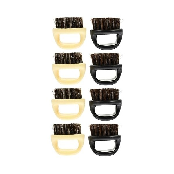 FRCOLOR 10 Pièces Peigne à Barbe Homme Brosse Lissante Propre Brosse à Barbe Portative Brosse à Barbe Blaireau Peigne Brosse 