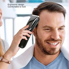 Ensemble de Tondeuse à Cheveux électrique pour Salon à Domicile avec Rechargeable par USB, Coupe Incisive et Design Ergonomiq