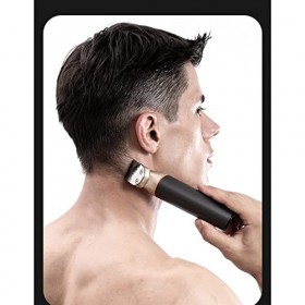 Ruiqas Tondeuse à moustache sans fil 5 en 1 pour hommes, étanche, rechargeable, électrique, pour le nez, le corps, kit de toi