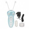 Épilateur Facial électrique, épilateur Facial électrique avec Cordon en Coton, Rechargeable, sans Fil, Lumière LED, épilateur