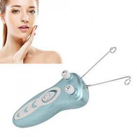 Épilateur Facial électrique, épilateur Facial électrique avec Cordon en Coton, Rechargeable, sans Fil, Lumière LED, épilateur