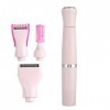 Rasoir pour cheveux, 4 en 1 USB rechargeable pour femmes, machine électrique dépilation des pattes daisselle, rasoir pour l