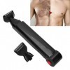 RIKEL Tondeuse électrique pour le dos - Pliage USB - Double face - Outil dépilation du corps - Machine à dos pour le rasage