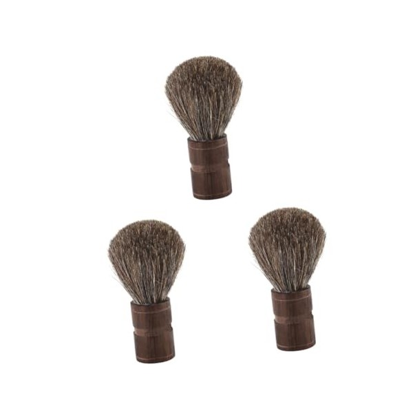 minkissy 3 Pièces Hommes Blaireau Blaireaux Pour Hommes Barbe Brosse Moustache Brosse En Bois Homme Cheveux