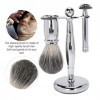 Rasoirs Pour Hommes, Rasoir Manuel, Brosse De Rasage Avec Support En Alliage, Kit De Rasage De Barbe, Rasoir Ergonomique Prof