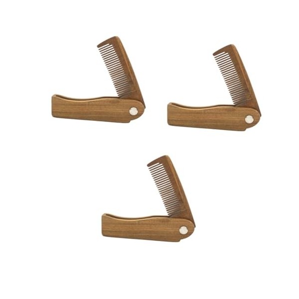 Beavorty 3 Pièces Peigne En Bois Pour Hommes Mini Peigne Outils En Bois Peigne À Barbe En Bois Peigne À Moustache Barbe Peign