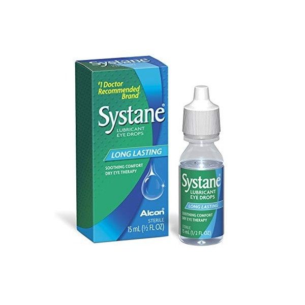 Systane Long Lasting Lubricant Eye Drops, 15ml 0.5 fl oz by Systane