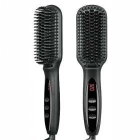 Lisseur de barbe pour homme, brosse à barbe chauffante sécurisée avec anti-brûlure, fer à lisser 3 en 1, peigne chaud électri