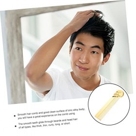 FRCOLOR 4 Pièces Peigne à Huile De Barbe Peigne En Alliage De Zinc Peigne à Modeler Peigne à Tête De Mort Peigne à Queue De R