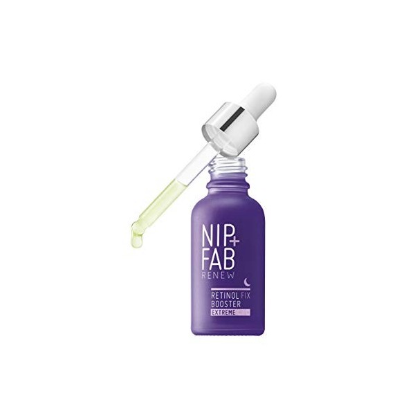 Nip + Fab Retinol Fix Booster Extreme 0.3% | Sérum au Rétinol et à laloe vera | Sérum Anti-rides | Premiers Signes de lâge 