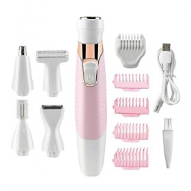 Tondeuse à sourcils électrique rechargeable USB 5 en 1 pour le nez, la lèvre supérieure, les cheveux, le visage