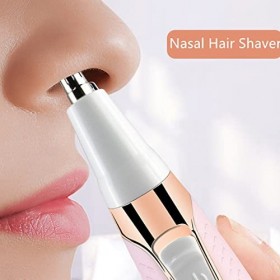 Tondeuse à sourcils électrique rechargeable USB 5 en 1 pour le nez, la lèvre supérieure, les cheveux, le visage