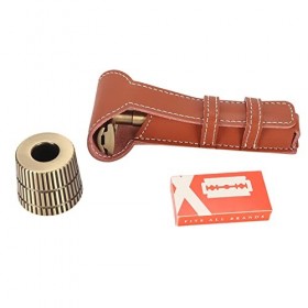 ZJchao Rasoir à Double Bord, Rasoir à Barbe pour Hommes, Rasoir de Sécurité, Alliage de Métal et Outil à Main Réutilisable po