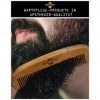 Set dentretien de barbe KURZMACHER de BARTFORMAT Ciseaux à barbe 16 cm en acier inoxydable mat, peigne à barbe 13 cm 100