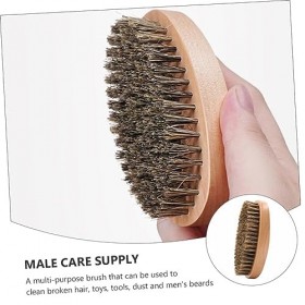 minkissy 8 Pièces Brosse à Barbe Brosse De Toilettage Outil De Mise En Forme De Barbe Brosse En Poils De Sanglier Peigne à Mo