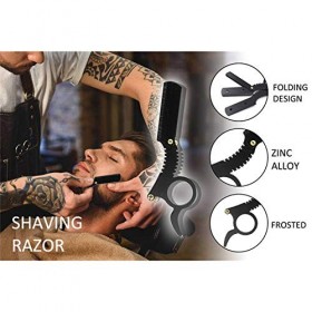 Jiklophg Modélisation de Barbe pour Hommes, Rasoir, Lignes parfaites, Peigne de Moustache, Peigne de Barbe