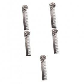 minkissy Lot de 5 peignes à huile pour barbe, moustache, portefeuille, peigne de coiffure, peigne à barbe en fibre de carbone