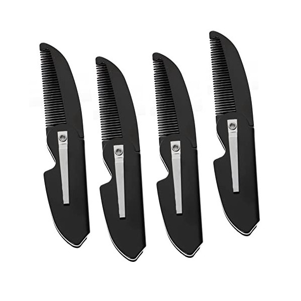minkissy 16 Pièces Pliage De Poche Pour Hommes Brosse à Chaume Peignes à Barbe Pour Hommes Peigne Taquin Brosse Taquine Fourn