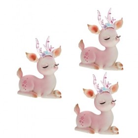 FOMIYES 3 Pièces Ornement De Cerf Mini Figurine Jouet De Statue De Cerf Décor De Table De Renne Décor De Cerf Renne De Terrar