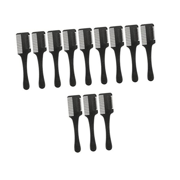 minkissy 9 Pièces Peigne à Cheveux Double Face Coupeur De Cheveux Ciseaux De Coupe Peigne Amincissant Peigne Tondeuse Peigne 