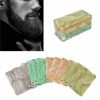 Kit de peigne à barbe for hommes, 12pcs hommes peigne à barbe maison voyage portable moelleux double action dents barbe peign