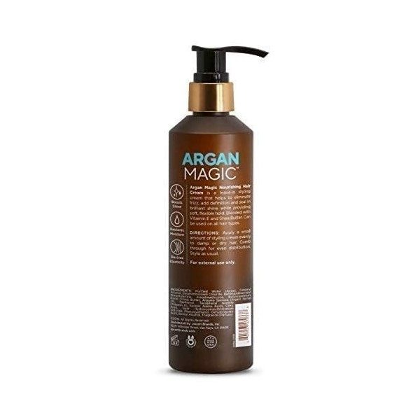 Argan Magic Crème nourrissante pour les cheveux - Hydrate, revitalise et élimine les frisottis | Sans paraben