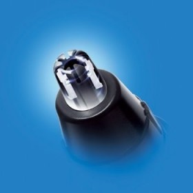 Panasonic Tondeuse nez et oreilles pour homme avec lame double tranchant et système de nettoyage Vortex