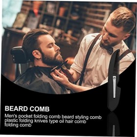 DOITOOL 16 Pcs Peignes Moustache Anti-Statique Style Massage Hommes Accessoires Outils De Poche Dent Pliable Brosse De Voyage